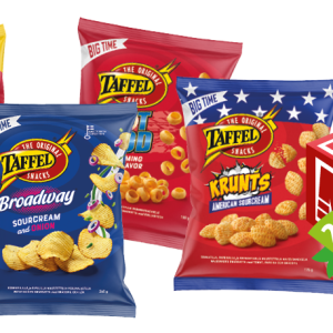 big time sipsit/chips, snacksit, cruncheez tai/eller zuusto