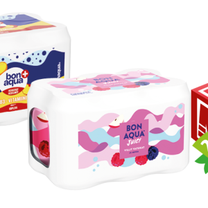 bonaqua  maustetut kivennäisvedet smaksatta mineralvatten 6-pack